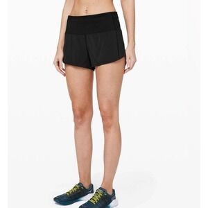 Lululemon Speed Up High Rise Lined Shorts 2.5" Black Size 4 NEW WITH TAGS
